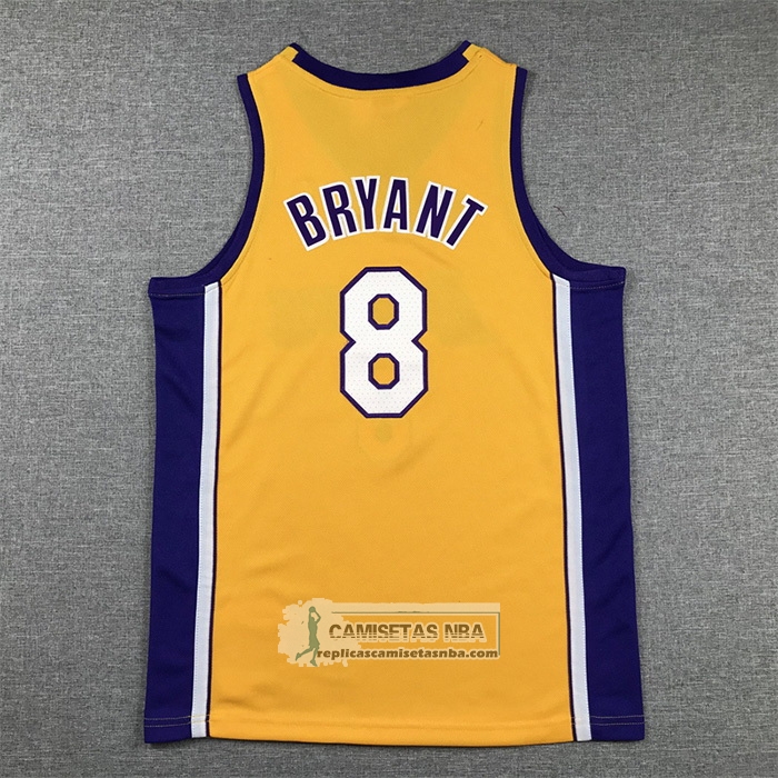 Camiseta Nino Los Angeles Lakers Kobe Bryant NO 8 Mitchell & Ness 1999-00 Amarillo